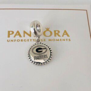 🌞📖Pandora Green Bay Packers Charm S925 Silver with box